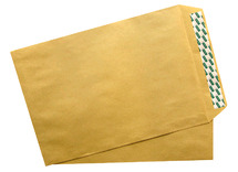 Briefomslagen - enveloppen - zakomslag - 90 g - 250 x 350 mm - bruin - met strip - set van 250