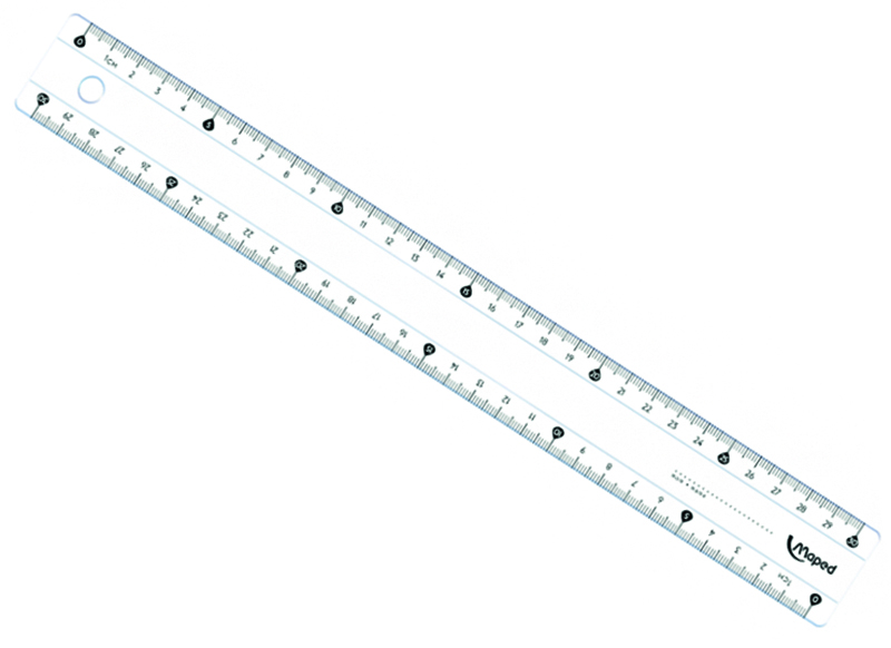 Latten - meetlat - Maped - 30 cm - onbreekbaar - plastic per stuk Baert