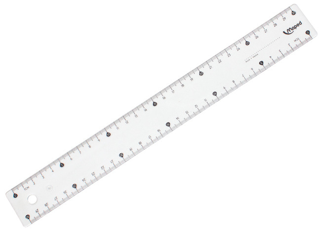 Latten - meetlat - Maped - kunststof - 30 cm - onbreekbaar - per stuk