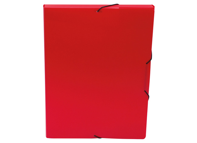 Mappen - elastobox - Viquel - A4 - rug 3 cm - kunststof - rood - opaak - per stuk