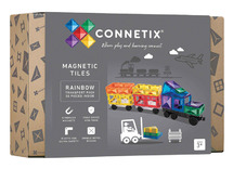 Bouwset - Connetix Rainbow Transport Pack - voertuigen - magnetisch - set van 50 assorti