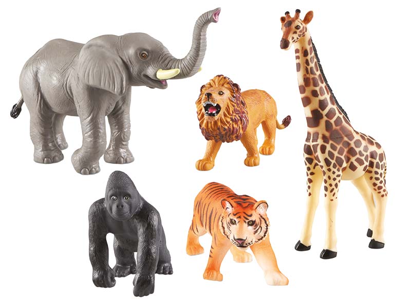 boot Primitief Subjectief Speelgoed figuren - Learning Resources - jungle dieren - jumbo - set van 5  assorti - Baert