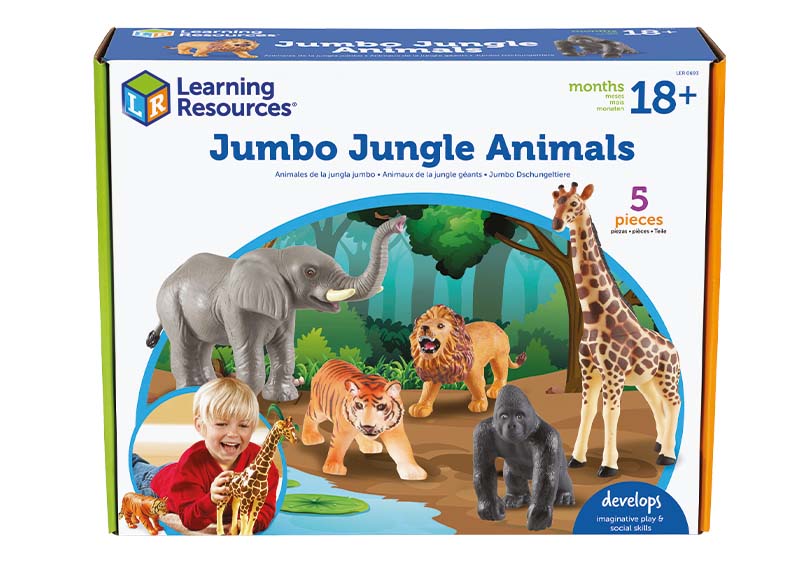 Discriminatie terugvallen aankleden Speelgoed figuren - Learning Resources - jungle dieren - jumbo - set van 5  assorti - Baert