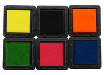 Stempelkussen - Folia - neonkleuren - vierkant - 24 mm - per set