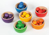 Open-ended - Grapat Bowls - gekleurd - hout - set van 12 assorti