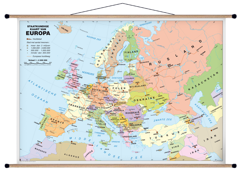 Wereldkaart - muurkaart - Europa - - per stuk - Baert