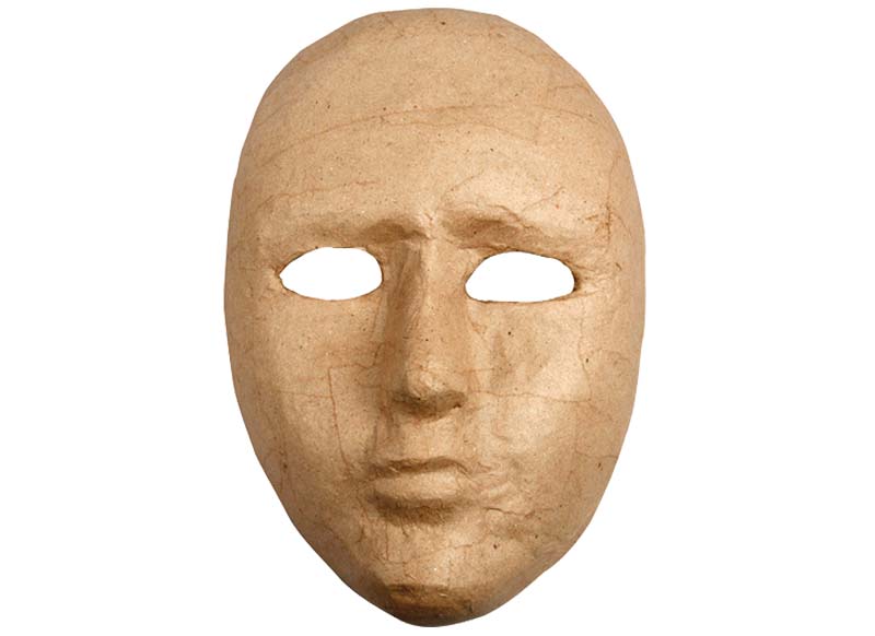 Masque - en papier mâché - visage - pièce - Baert