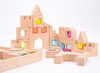 Speelblokken - tickit Wooden Building Gem Blocks - hout - set van 40 assorti