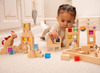 Speelblokken - tickit Wooden Building Gem Blocks - hout - set van 40 assorti