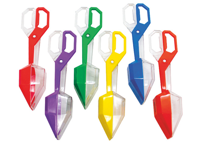 Scheptangen - tickit Rainbow Tongs - kunststof - gekleurd - set van 6 assorti