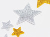 figuren - sterren - Folia - foam - zelfklevend - goud en zilver - set van 40