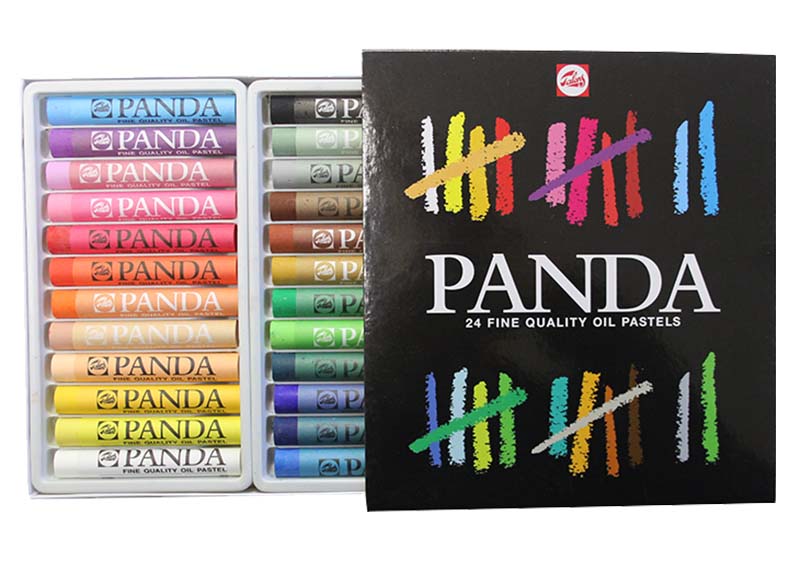 TALENS - Boîte de 12 pastels gras Panda