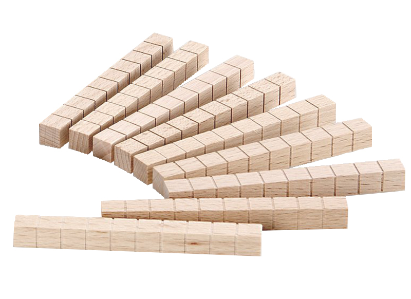 of Het beste speelgoed Rekenen - MAB materiaal - rekenblokken - hout - aanvulling - tientallen -  per set - Baert